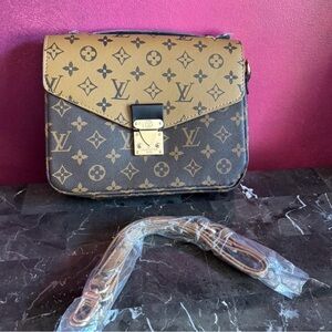 Louis Vuitton Two-Tone Monogram Crossbody Bag in Brown and Tan